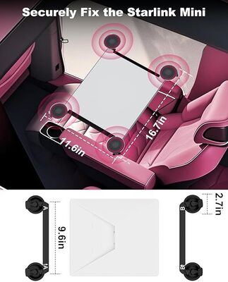 스타링크 미니용 헤비 듀티 흡착 컵 차량 마운트, 운전을 위한 안전한 차량 지붕 어댑터 키트